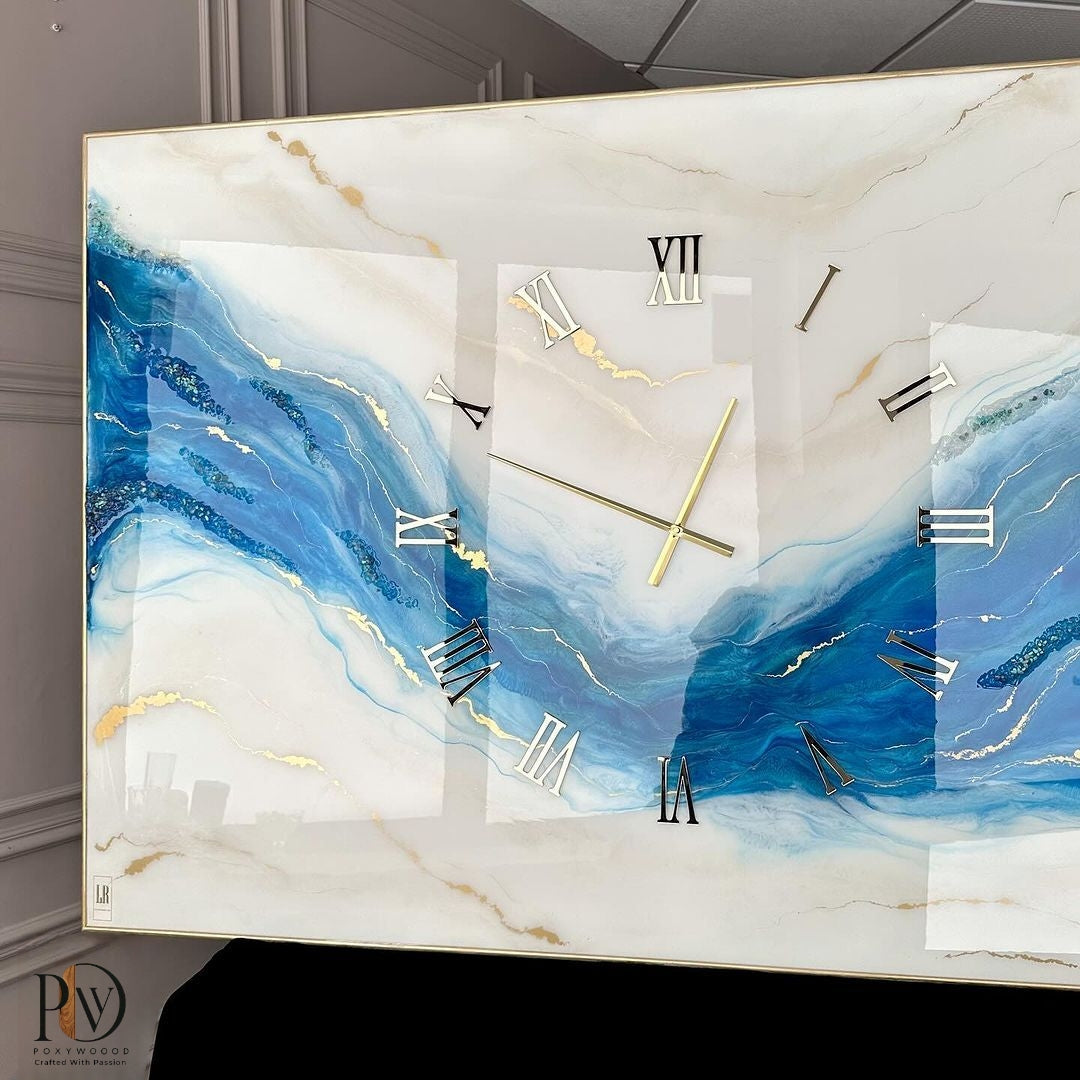 Celestial Rift Geode-Inspired Epoxy Resin Timekeeper
