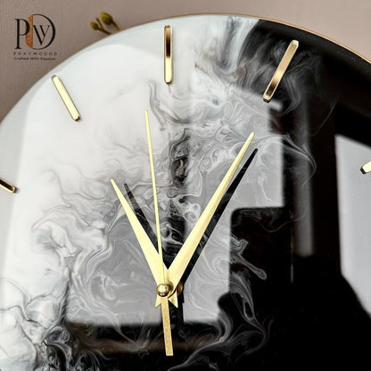 Mystical Midnight Cascade Handcrafted Epoxy Resin Timekeeper