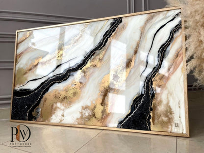 Imperial Onyx Luxury Epoxy Wall Art – Marble Inspired Design