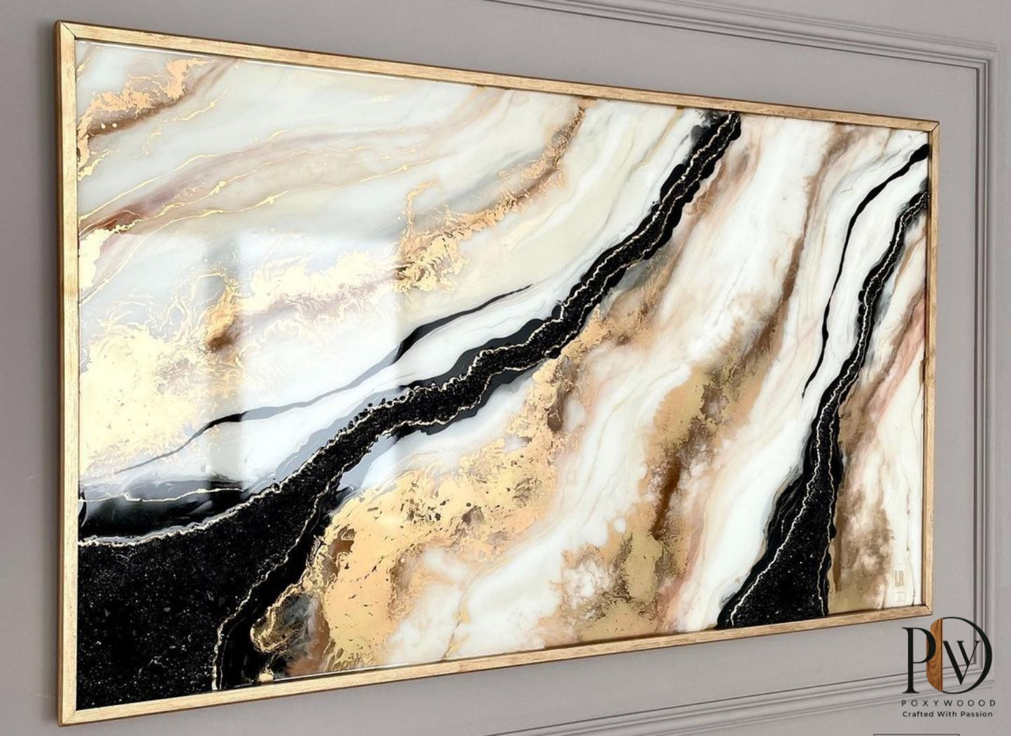 Imperial Onyx Luxury Epoxy Wall Art – Marble Inspired Design