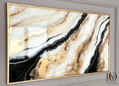 Imperial Onyx Luxury Epoxy Wall Art – Marble Inspired Design