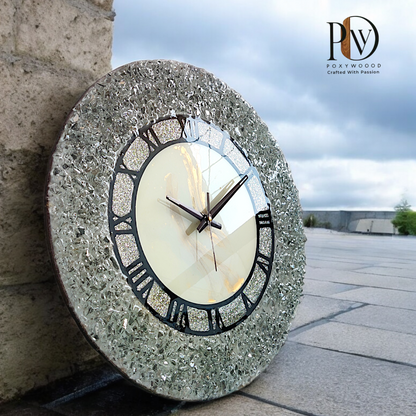 Diamond Frost Decorative Wall Clock – Luxury Home Decor